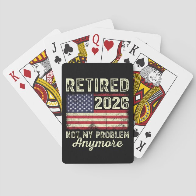 Rentner 2026 Nicht Mein Problem Mehr Spielkarten (Rückseite)