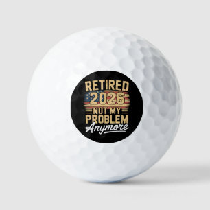 Rentner 2026 Nicht Mein Problem Mehr US-Flagge Ret Golfball