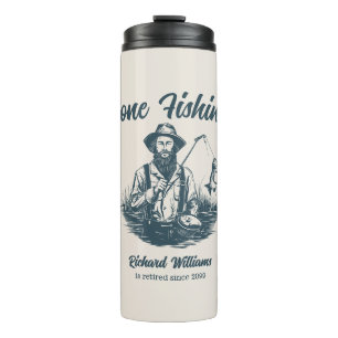 Rentner Angelrute Vintage-Geschenk Thermosbecher
