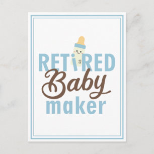 Rentner-Baby-Macher Lustige Vasektomie Moderne Cut Postkarte