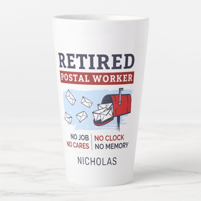 Rentner des Postdienstmitarbeiters Milchtasse (Vorderseite)