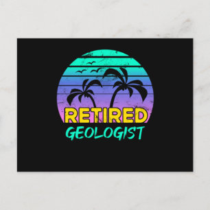 Rentner-Geologe Ruhestand Geschenk Retro Postkarte