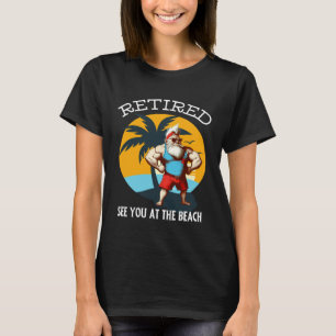 Rentner-Gnom Retro muskulöser Gnom Der Strand Dad- T-Shirt
