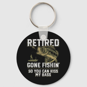 Rentner Gone Fishin' Lustig Byss Angeln Fischer Schlüsselanhänger