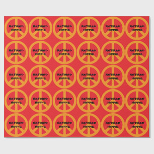 Rentner Hippie Geschenkpapier