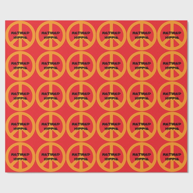 Rentner Hippie Geschenkpapier (Flach)