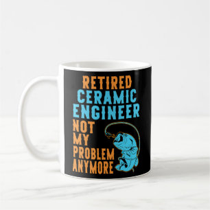 Rentner Keramik-Ingenieur Angel-Liebhaber Ruhestan Kaffeetasse