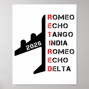 Rentner-Los 2026 phonetisches Alphabet Rentner-Ges Poster