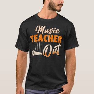 Rentner Musiklehrer Out Mic Drop Musiker T-Shirt