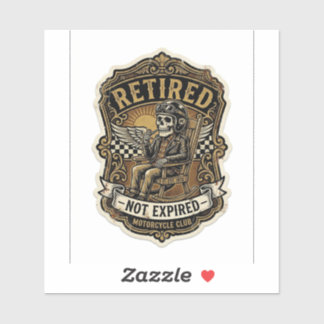 Rentner Nicht Abgelaufen Biker — Motorradclub Aufn Aufkleber