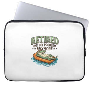 Rentner Nicht Mein Problem Alligator Urlaub Shirt_ Laptopschutzhülle