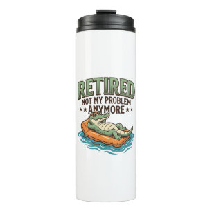 Rentner Nicht Mein Problem Alligator Urlaub Shirt_ Thermosbecher
