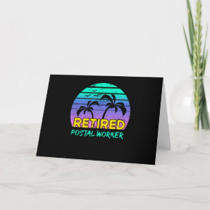 Rentner Postbeamter Ruhestand Geschenk Retro Karte
