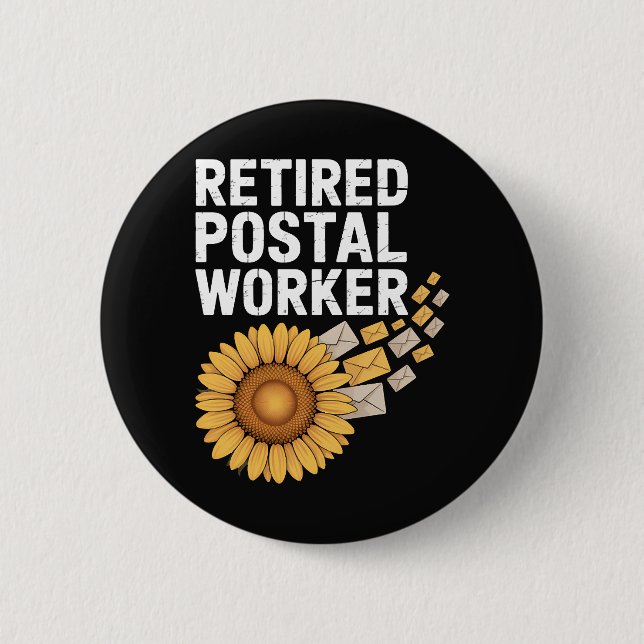 Rentner Postmitarbeiter Button (Vorderseite)