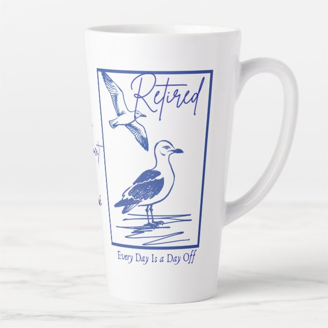 Rentner-Reisender-Geschenktasse Milchtasse (Rechts)