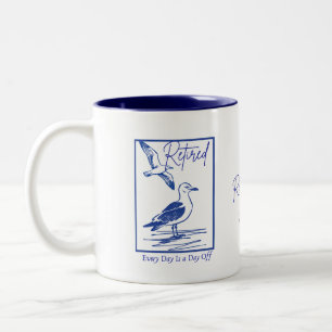 Rentner-Reisender-Tasse als Geschenk Zweifarbige Tasse