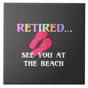 Rentner...Sehen wir uns am Strand Fliese