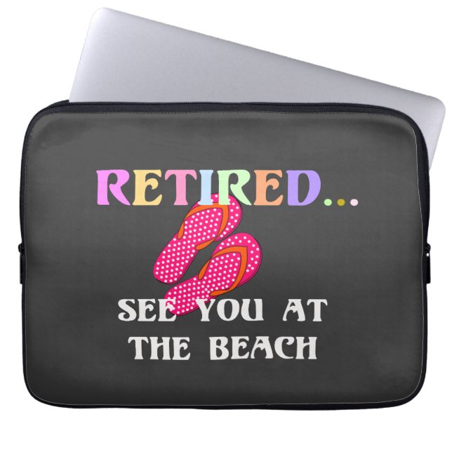 Rentner...Sehen wir uns am Strand Laptopschutzhülle (Vorderseite)