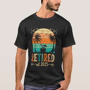 Rentner seit 2025 Lustiger Ruhestand Sommer Retro T-Shirt