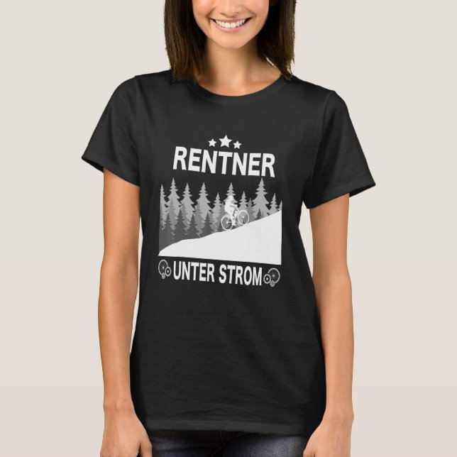 Rentner Unter Strom Ebike Sprichwort Mountainbike  T-Shirt (Vorderseite)