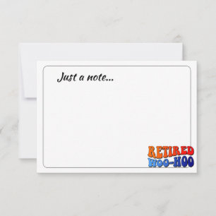 Rentner Woo Hoo Vintage Groovy Text Nur ein Hinwei Mitteilungskarte