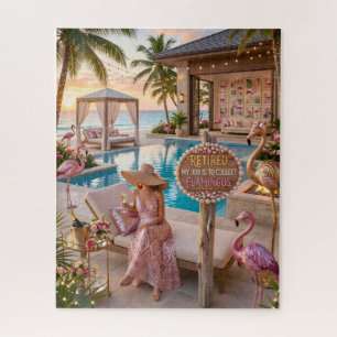 Rentnerin Chic Lady Flamingo-Themen-Tropenstrand Puzzle