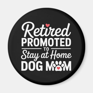 Rentnerin Hunde-Mama Lustige Hundebesitzerin Frau Magnet