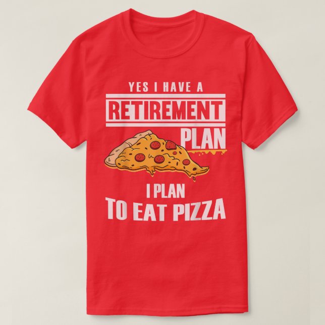Rentplan Ess Pizza Vater Pizza Fan Grandpa T-Shirt (Design vorne)
