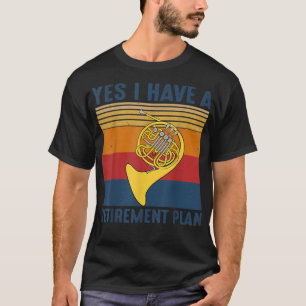 Rentplan Französisch Horn Musik Funny Remüu Mu T-Shirt