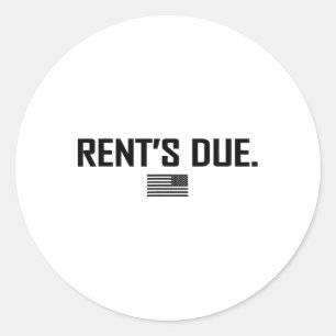 Rent's due work Hard Bodybuilder Weightlift T-Shir Runder Aufkleber