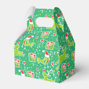 Renvogelgrün rote Weihnachtsmuster-Geschenkboxen Geschenkschachtel