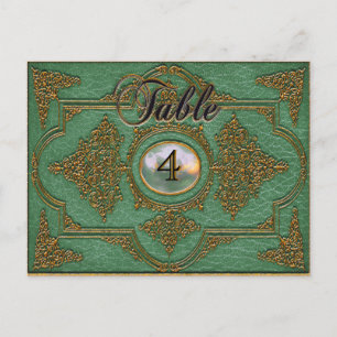 Renvoisié Sage Victorian Tischnummernkarte Postkarte