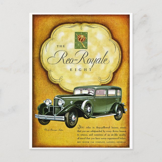 Reo Royale Eight Postkarte (Vorderseite)