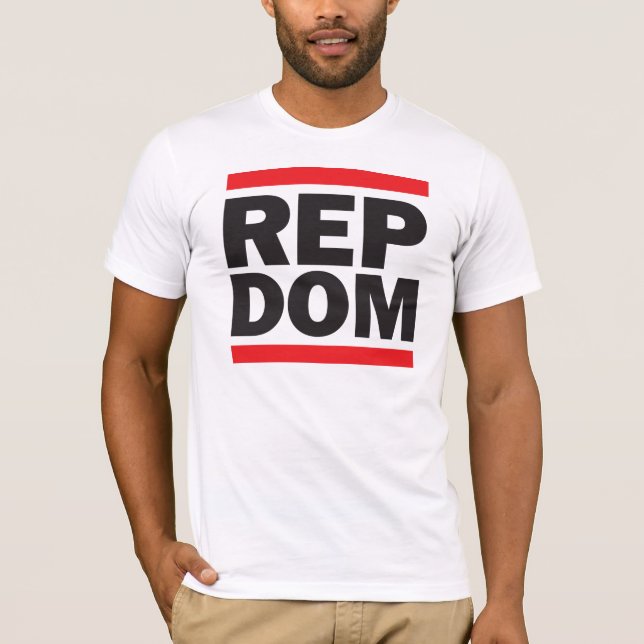 Rep Dom Mens T - Shirt White Tshirt (Vorderseite)