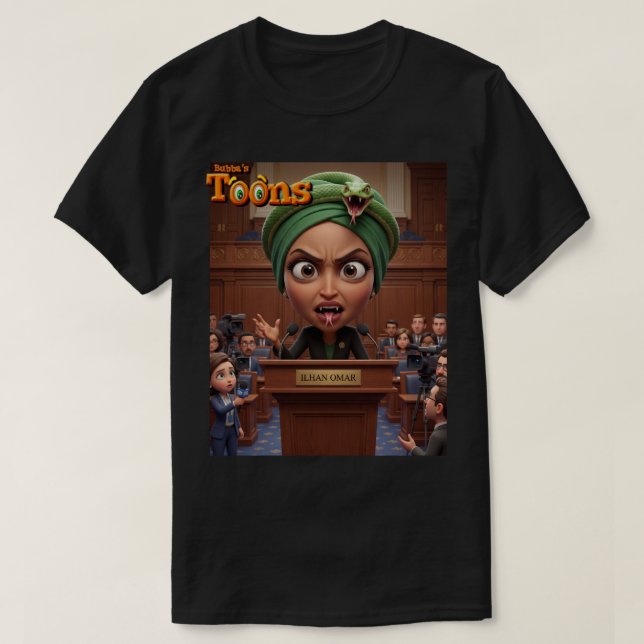 REP. ILHAN OMAR (D) MN - IS A SNAKE T-Shirt (Design vorne)