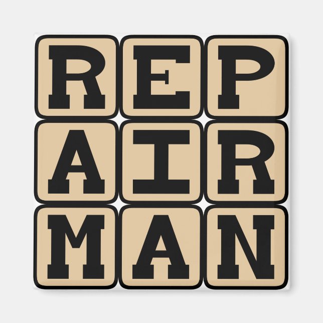 Reparateur, Handyman Magnet (Vorne)