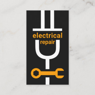 Reparatur der Power von Elektrolampen Visitenkarte