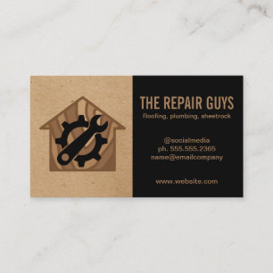 Reparatur Handyman Logo von Gear Wrench Visitenkarte