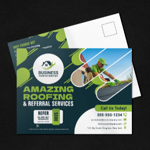 Reparatur, Montage, Reparatur von Green-Dach-Diens Postkarte