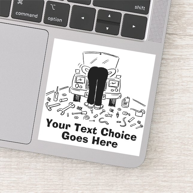 Reparatur und Wartung von Kraftfahrzeugen Aufkleber (Detail)