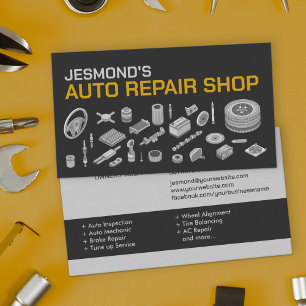Reparatur von Auto - Mechanische Visitenkarte