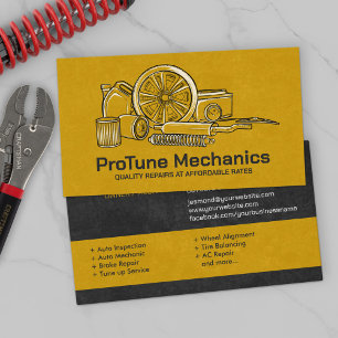 Reparatur von Auto - Mechanische Visitenkarte