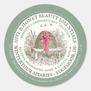 Reparatur von Bienenwachs mit Schlange und Kiefer Runder Aufkleber