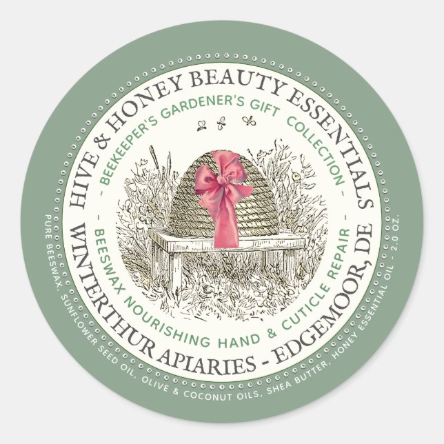 Reparatur von Bienenwachs mit Schlange und Kiefer Runder Aufkleber (Vorderseite)