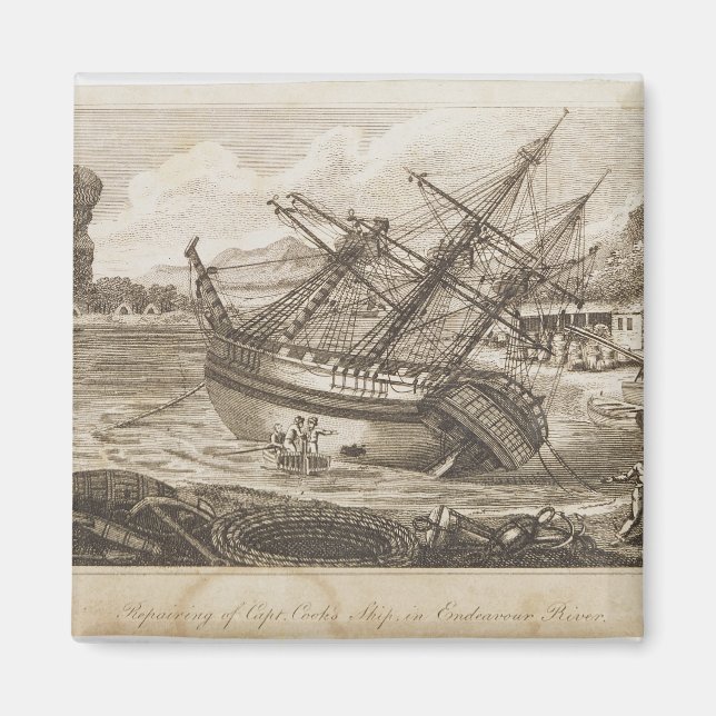 Reparatur von Captain Cooks Schiff Magnet (Vorne)