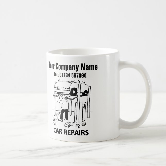 Reparatur von Garage-Autos Tasse (Rechts)