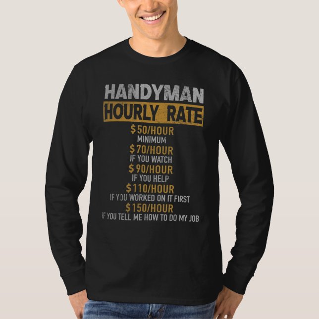 Reparatur von Handyman Stundenarbeitskräften T-Shirt (Vorderseite)