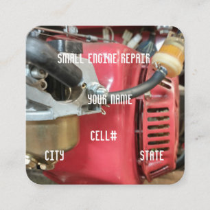 Reparatur von kleinen Motoren Quadratische Visitenkarte