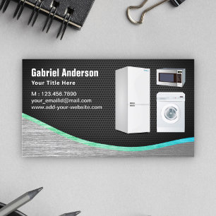 Reparatur von Zuhause-Geräten aus Schwarzstahl Visitenkarte