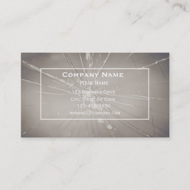 Reparaturkarte für Windschutzscheiben Visitenkarte (Vorderseite)